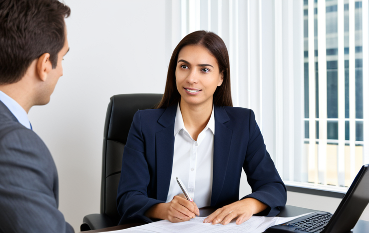 법무사로서 성공하는 방법 - Niche Expertise**

"A professional female attorney, fully clothed in a modest business suit, confide...