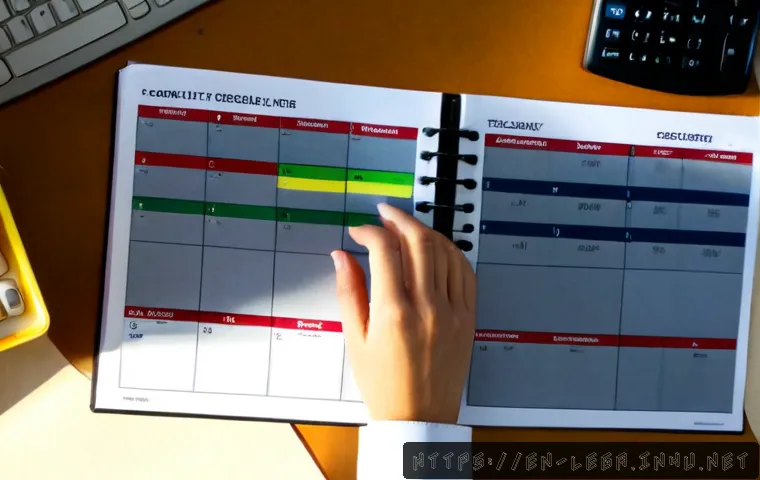 법무사 시험 준비 기간 계산 - Photorealistic overhead view of an aspiring legal professional calculating a long-term exam study sc...